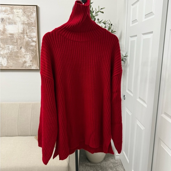 Red Wool Blend Knit Set - Picture 2 of 4